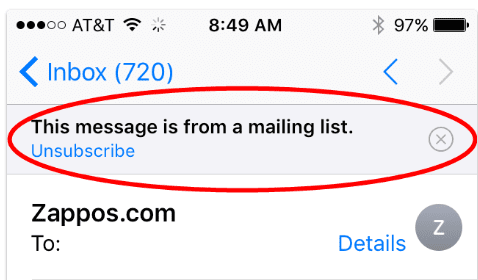 Mailing List Header