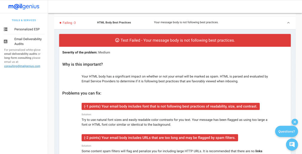 Mail Deliverability Issues