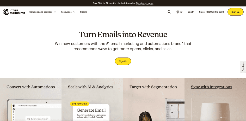 Mailchimp - Turns Emails to Revenues