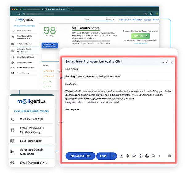 Choosing MailGenius Spam Check